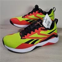 Reebok Nanoflex TR2 Mens Trainers Shoes Neon Green Red Gym Running UK7.5 EU41