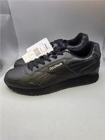 Reebok Glide Leather Ripple Clip Shoe Size UK 8 EU 42 Black Trainers