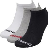 Reebok 3 Pack No Show Socks UK 6.5-10 Black Grey White Sports BNWT - UK 6.5 - 10 EUR 40-45 Regular
