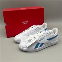 Reebok Court Retro White Blue Trainers Shoes Mens Womens Kids Size UK 4