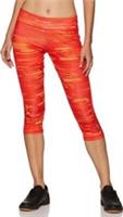 Reebok Capri Leggings Orange Size XL 18-20 Bright Fun Speedwick Workout RRP &pound;35