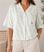 Reebok Womens Oversized Summer Waves Shirt UK 8-10 Small Green Polyamide Nwt - 8/10 Regular