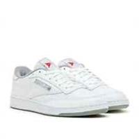 REEBOK CLUB C 1985 TV Mens Classic Leather Trainers - ALL SIZES - White/Grey.