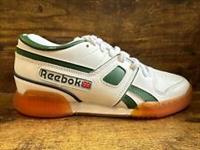 Reebok Pro Workout Low Trainers Unisex White/Green Size UK 5.5 #REF20
