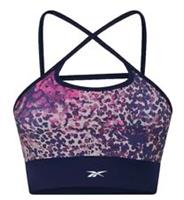 Reebok Safari Print Light Support Sports Bra Ladies Navy Size M #REF2