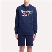Reebok Identity Big Logo Hoodie - Navy Blue - Size Medium Men's Casual Pullover - M Regular