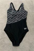 Reebok Swimsuit Swimming Costume Swimwear One Piece Black & White Size Small New - S Regular