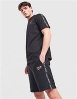 Reebok Latham Fleece Shorts Black Mens Cotton Blend Elastic Waistband Gym Casual - M Regular
