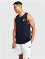 Reebok Mens Core Vest Blue 100% Cotton Sleeveless Gym Training Tank Top T-Shirt - M Regular