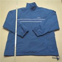 Reebok Windbreaker Mens L Blue Terrace Football Casual Retro Pullover Jacket - L Regular