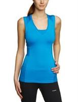 Reebok Womens Vest Top EasyTone Gym Long Bra Playdry Compression UK M 12-14 - M Regular