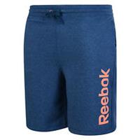 Men's New Reebok EL Logo Long Cotton Shorts - Blue - XS Regular