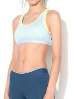New Reebok Sports Bra Vest Top Ladies Womens Running Gym Training Fitness - Blue - L Regular