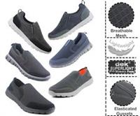 MENS SUPERLIGHT MEMORY FOAM SLIP ON GO WALK SUMMER MESH PUMP TRAINERS SHOES SIZE