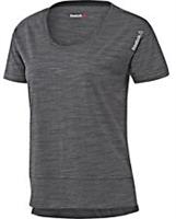 New Reebok T-Shirt Top - Grey - Ladies Women's Gym Training Fitness Running Yoga - XS Regular