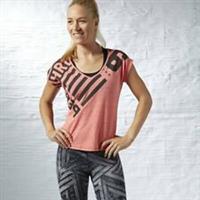 Reebok Women's One Series Tri-Blend VNK Performance Tee Top - L Regular