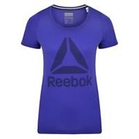 New Reebok Logo Workout T-Shirt Top - Ladies Womens Gym Running Fitness - Purple - XS Regular