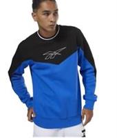 Mens New Reebok Crew Logo Fleece Sweatshirt Jumper Pullover Cotton Sweater - S Regular