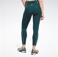 Reebok Workout Ready Ribbed High-Rise Leggings Green UK Size 1X #REF5