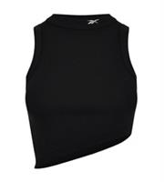 Reebok Classics Cropped Ribbed Tank Top Black UK Size 8-10 #REF50