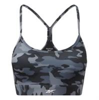 Reebok Ts Lx Skn Sports Bra Grey/ Black Size UK 4 #REF25