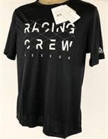 Reebok Re Run Crew Tee DW6045 Mens M Black Speedwick Mesh Back Recycled Poly - M Regular