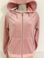 Reebok Women's Velour Full-Zip Hoodie X66842 Size 95 (UK M), Pixie Pink, New - 95 / M Regular