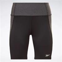 Ladies Reebok High Rise Gym Training Running Shorts - Medium - Black Grey - M Regular
