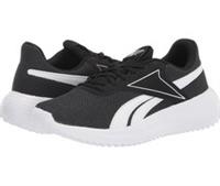 Reebok Lite 3 Black White Lace Up Trainers Size UK 6 EU 39 Ref SH1