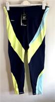 Reebok Les Mills Lux Bold Tight Leggings UK XL/S Speedwick Navy & Multi BNWT - XL/S Regular