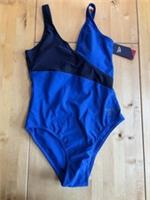 Blue Navy Panel Reebok One Piece Swimming Costume Ladies Woman Size Small BNWT - S Regular