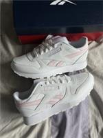 Reebok Classic Leather Junior Trainers White Pink Size UK5.5 US6 EU38