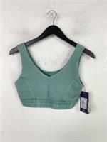 Reebok Green Sports Bralette Crop Top V Neck Sleeveless M NEW - M Regular