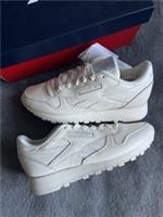 Reebok Classic Leather Womens Trainers Lace Up Cream Size UK3.5 US6 EU36