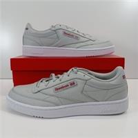Reebok Club C 85 Men's Low Top Sneakers Grey Leather Size UK 11 New With Box NWB