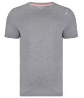 Men's New Reebok Workout T-Shirt, Training Top - Grey - Gym Running Fitness - S Regular