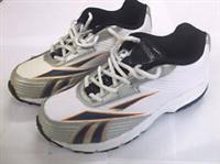 REEBOK 'Winning Stride II' Boy's Wgite/Navy/Silver Lace Up Casual Trainers
