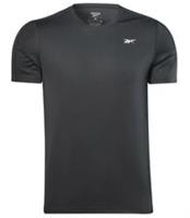 Mens Reebok Logo T-Shirt Top - Black - Gym Running Fitness Workout - M Regular