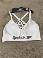 New Reebok Women's White Seamless Bra Top, UK Size Small - S Regular