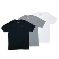 Reebok Santo T-Shirt Mens Small White Black Grey 3 Pack Crew Neck Cotton Blend - S Regular