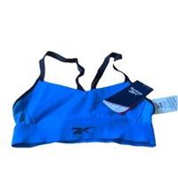 Reebok Racerback Padded Sports Non Wired Bra Bralette Blue XS 6-8 - 2XS Regular
