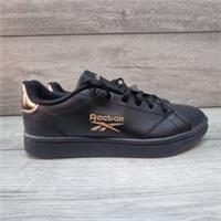 Reebok Womens Trainers Tennis UK 3.5 Royal Complete Low Leather Black Gold New