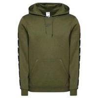 Reebok Mens Hoodie Small Green Khaki Pullover High Neck Long Sleeve Fleece Lined - S Regular