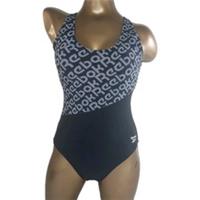 Reebok Swimsuit One Piece Swimming Costume Black & White Padded - 10 Regular