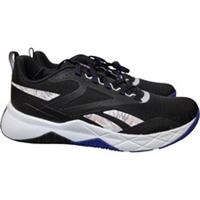 Reebok NFX Trainer Men's Size 6.5 Black White Purple Lace Up Athletic Shoes