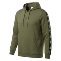 Reebok Mens Hoodie Small Army Green Fleece Lined Drawstring Kangaroo Pocket - S Regular