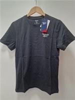 Reebok RI T-Shirt Mens XS Short Sleeve Classic Embroidered Logo Black Cotton - XS Regular