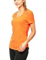 New Reebok Training T-Shirt Top - Orange - Ladies Womens Gym Running Fitness - XS Regular