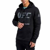 Reebok UFC Black Fan Gear Jumper Pullover Hoodie FJ5161 Mens Size Small - L Regular