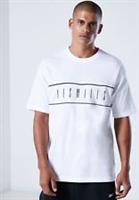 Reebok Logo Lesmills Linear Size Medium White T-Shirt Top BNWT Tee Les Mills - M Regular